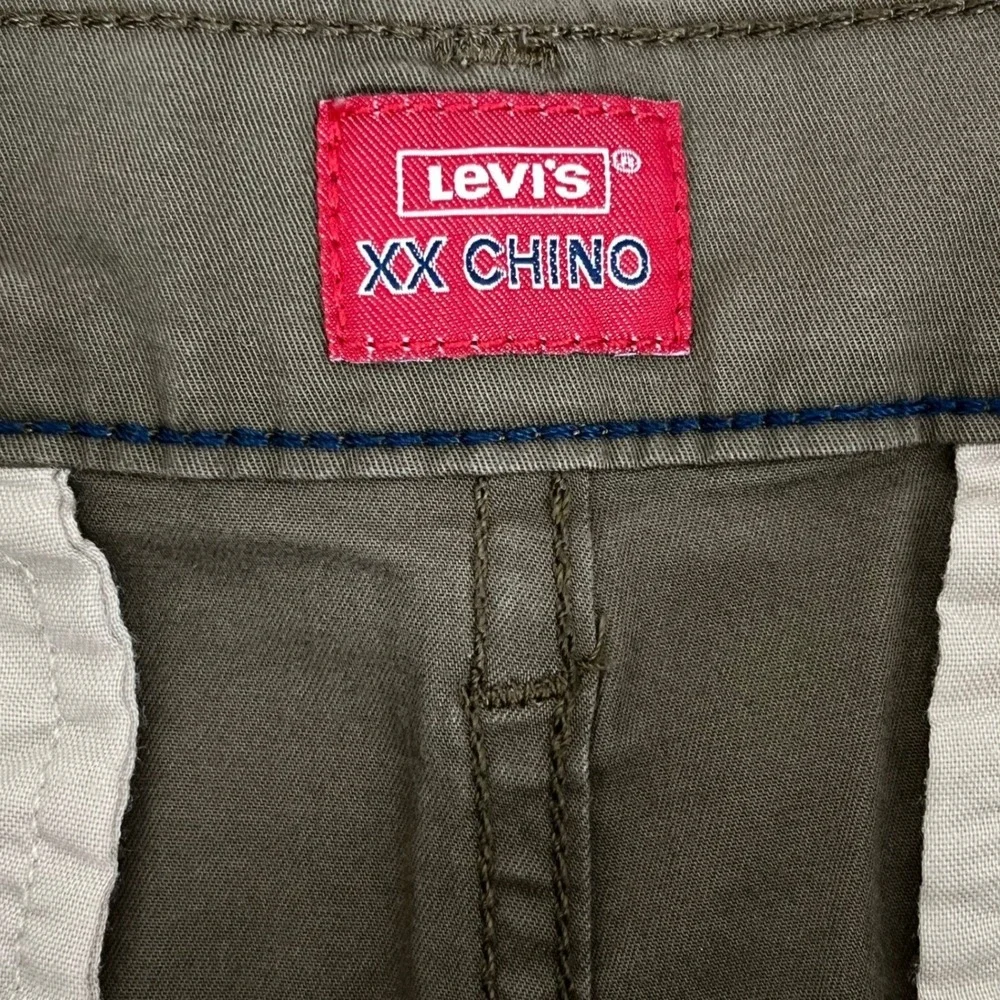 Levi's Mens XX Chino Shorts W33 Olive Green Soft Stretch Twill Taper 85229-0057